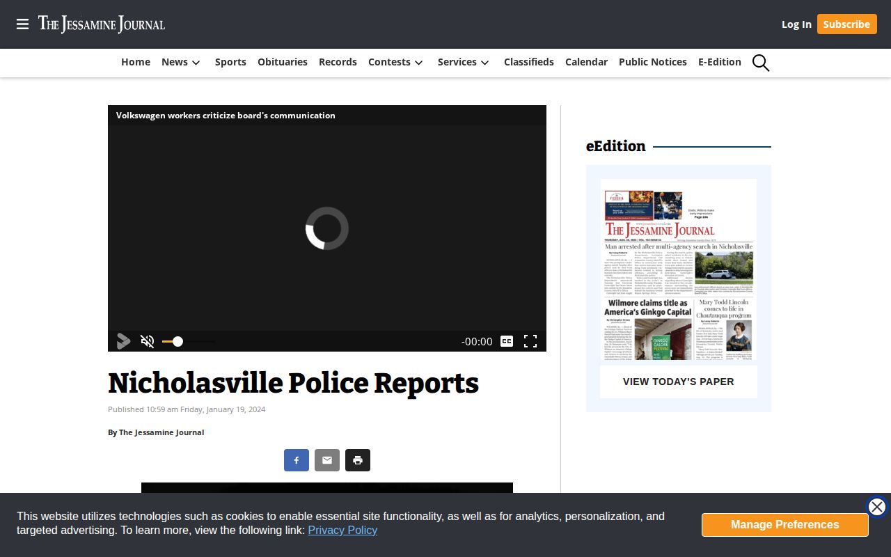 Jessamine County arrest news in the Jessamine Journal police reports