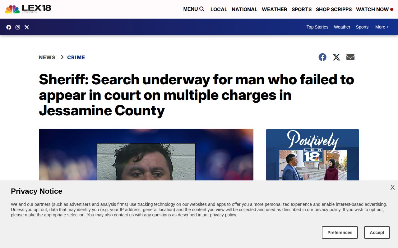 Jessamine County Sheriff's wanted notice news source
