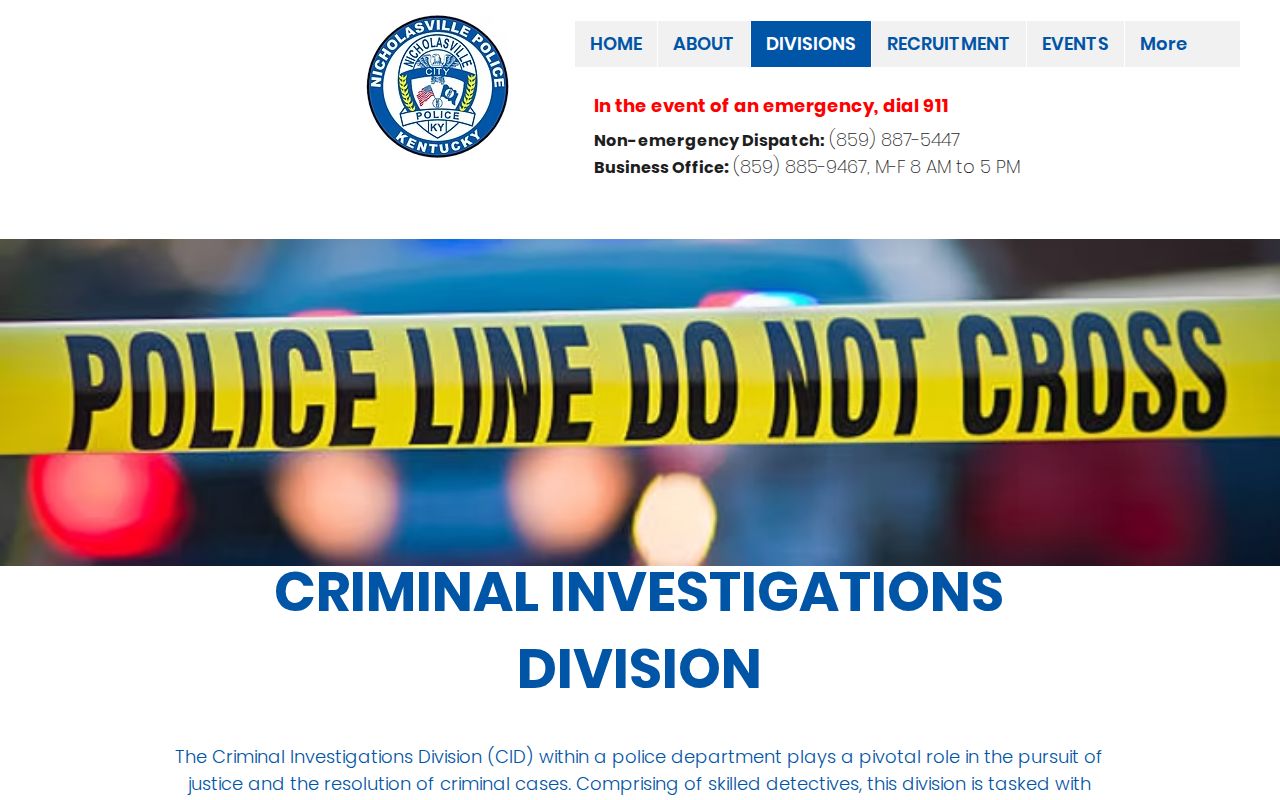 Nicholasville Police investigations and arrest record source